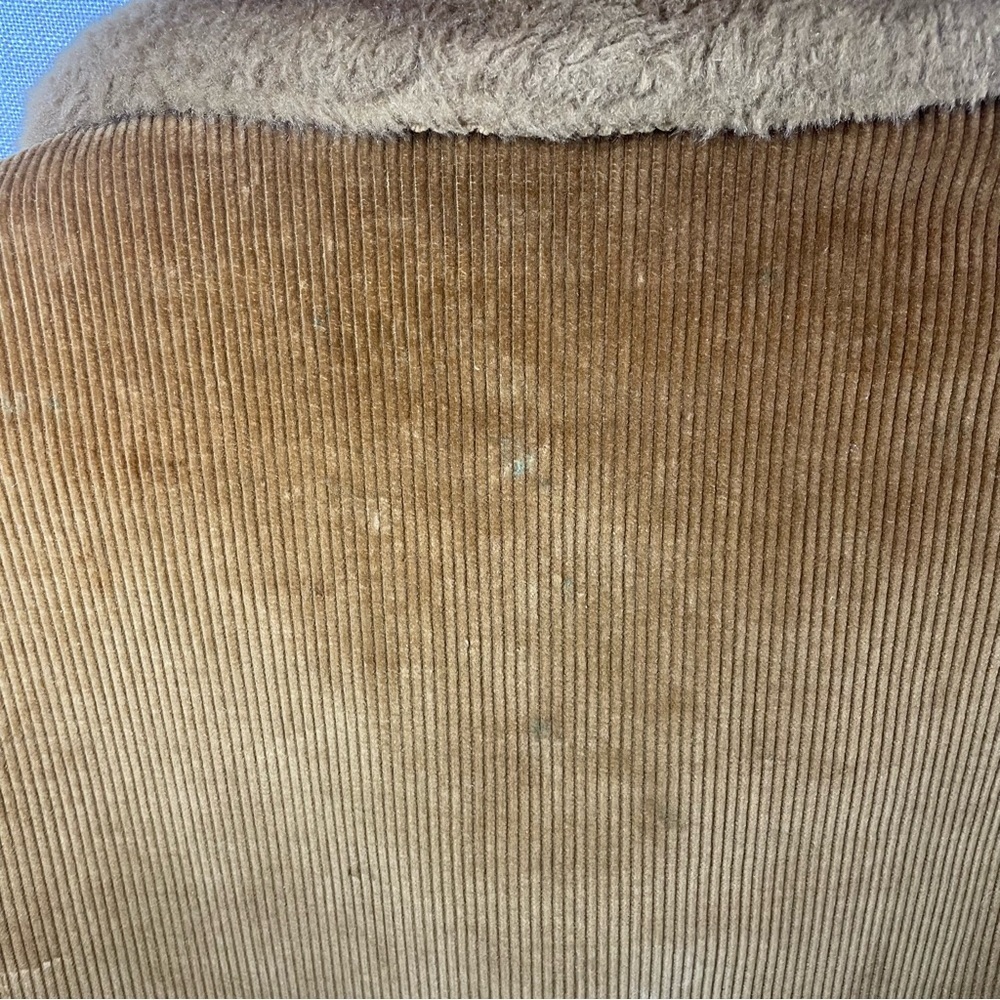Vintage 70s Corduroy Faux Fur Sherpa Lined Towncraft Rancher Coat Jacket - Picture 9 of 16